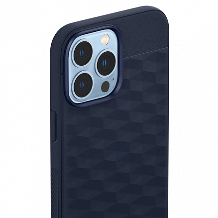 Чехол для iPhone 13 Pro Max гибридный Spigen Caseology Parallax синий