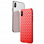 Чехол для iPhone X, XS гелевый ультратонкий Rock Ultrathin Weave красный