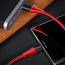 Кабель Type-C - USB для зарядки длина 1 м 3A плетеный Rock Hi-Tensile (быстрая зарядка QC) красный