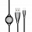 Кабель USB - Lightning для зарядки iPhone 1,2 м 2А с дисплеем Baseus Big Eye Digital черный