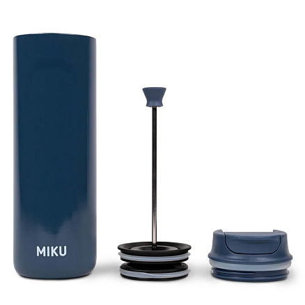 Термокружка с френч-прессом Miku TH-MGFP-480 480 мл синяя