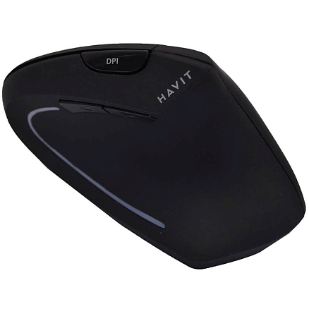 Мышь вертикальная беспроводная оптическая Havit MS550GT 6 кнопок 1600 dpi игровая черная