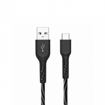 Кабель USB - MicroUSB для зарядки 1,5 м 2.4А плетеный Atomic Flexstick Game+ черно-серый