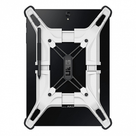 Чехол для планшета 10 дюймов универсальный на углы Urban Armor Gear UAG Exoskeleton черно-белый