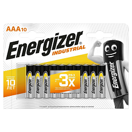 Батарейка LR03 Alkaline (пальчиковая маленькая AAA) Energizer EN92 Industrial упаковка 10 шт.