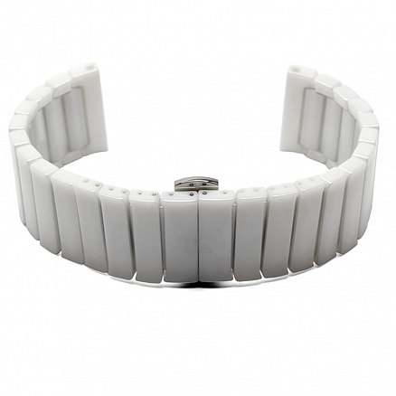 Ремешок-браслет для Apple Watch 42 и 44 мм керамический Nova Strip белый