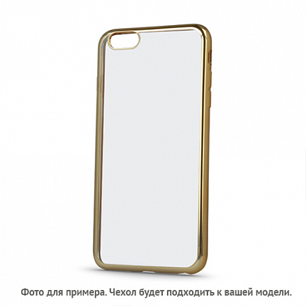 Чехол для Samsung Galaxy S7 Edge гелевый GreenGo Ultra Hybrid прозрачно-золотистый