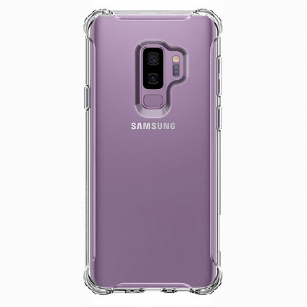 Чехол для Samsung Galaxy S9+ гелевый с усиленными краями Spigen SGP Rugged Crystal прозрачный