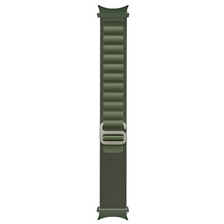 Ремешок-браслет для Samsung Galaxy Watch 4, 5, 5 Pro 40, 42, 44, 45 и 46 мм текстильный Tech-Protect Nylon Pro зеленый