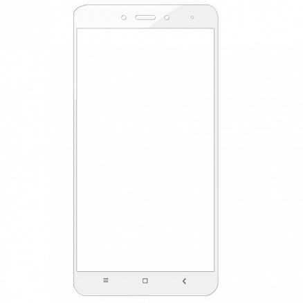 Защитное стекло для Xiaomi Redmi Note 4 на весь экран противоударное белое