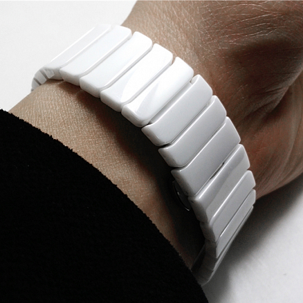 Ремешок-браслет для Samsung Galaxy Watch 46 мм керамический Nova Strip белый