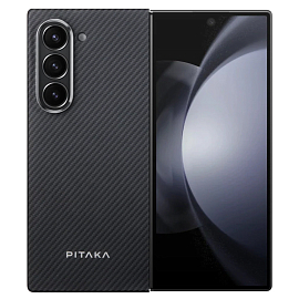 Чехол для Samsung Galaxy Z Fold 6 кевларовый тонкий Pitaka MagEZ 5 черно-серый Чехол для Samsung Galaxy Z Fold 6 кевларовый тонкий Pitaka MagEZ 5 черно-серый