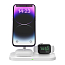 Беспроводная зарядка 3-в-1 MagSafe для телефона, Apple Watch и AirPods 22.5W TFN MagStand QI28 белая
