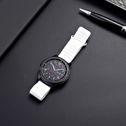 Ремешок-браслет для Huawei Watch GT, GT 2 46 мм кожаный Nova Leather Loop белый