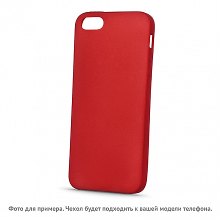 Чехол для iPhone 5, 5S, SE гелевый GreenGo Rubber красный матовый