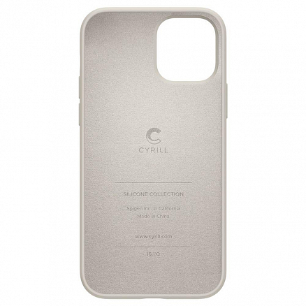 Чехол для iPhone 12, 12 Pro силиконовый Spigen Cyrill Silicone серый