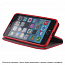 Чехол для iPhone 5, 5S, SE кожаный - книжка GreenGo Smart Magnet красный