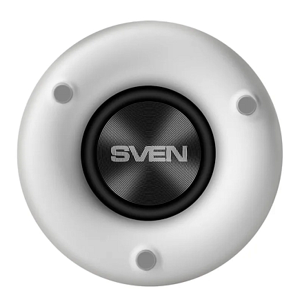 Портативная акустическая система Sven PS-265 с подсветкой, FM-радио, USB, MicroSD белая