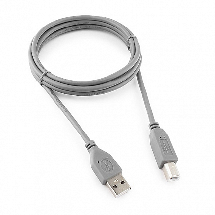 Кабель USB 2.0 - USB B для подключения принтера или сканера 1,8 м Cablexpert серый