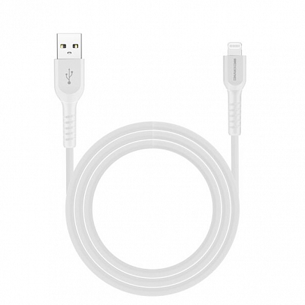 Кабель USB - Lightning для зарядки iPhone 1,5 м 2.4А Atomic Energeek-Blast белый
