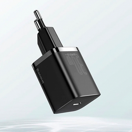 Зарядное устройство сетевое Type-C 30W Baseus Super Si Pro (быстрая зарядка PD) черное