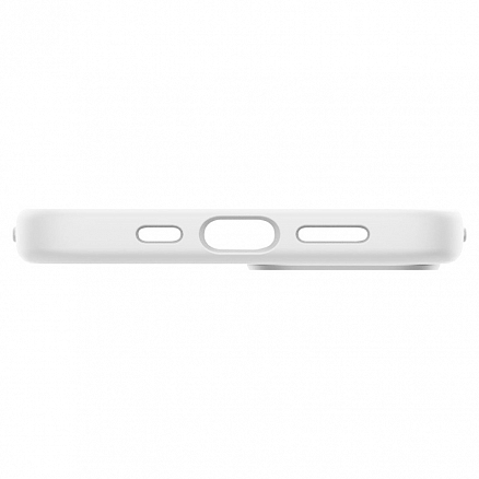 Чехол для iPhone 13 силиконовый Spigen Silicone Fit белый
