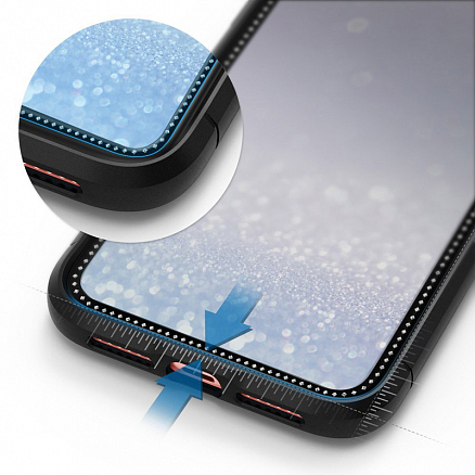 Защитное стекло для iPhone XR, 11 на экран противоударное Ringke ID Jewel черное