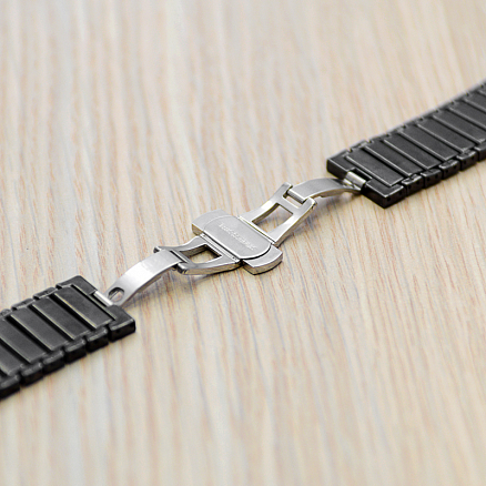 Ремешок-браслет для Apple Watch 38 и 40 мм керамический Nova Strip черный
