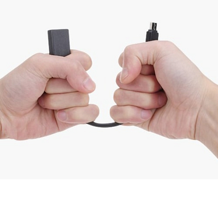 Переходник Type-C - USB 3.0 хост OTG длина 15 см 3A Rock черный