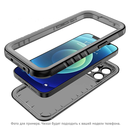 Чехол для iPhone 12, 12 Pro гибридный Tech-Protect Shellbox IP68 черный