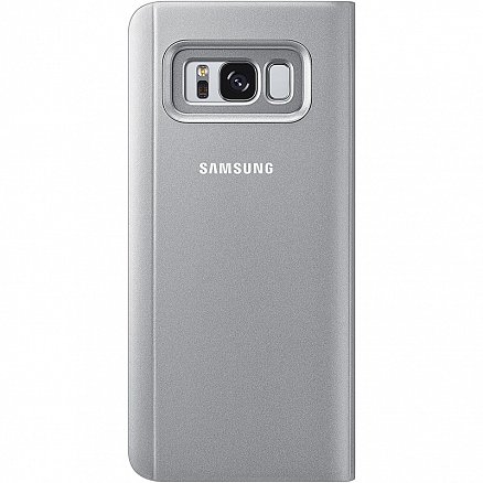Чехол для Samsung Galaxy S8 G950F книжка оригинальный Clear View Standing Cover EF-ZG950CSEG серебристый