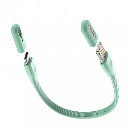 Кабель Type-C - USB 2.0 для зарядки 22 см 5А Baseus Bracelet мятный