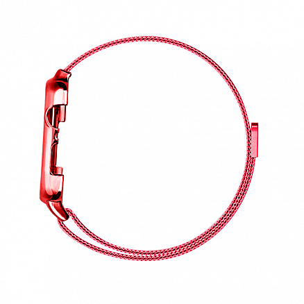 Чехол с ремешком для Apple Watch 42 и 44 мм миланское плетение Nova Body красный