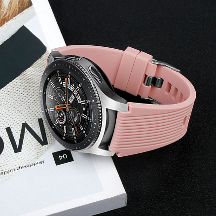 Ремешок-браслет для Samsung Galaxy Watch 46 мм, Gear S3 силиконовый Nova Flexible розовый