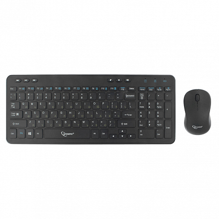 Набор клавиатура и мышь беспроводной Gembird KBS-8003 черный