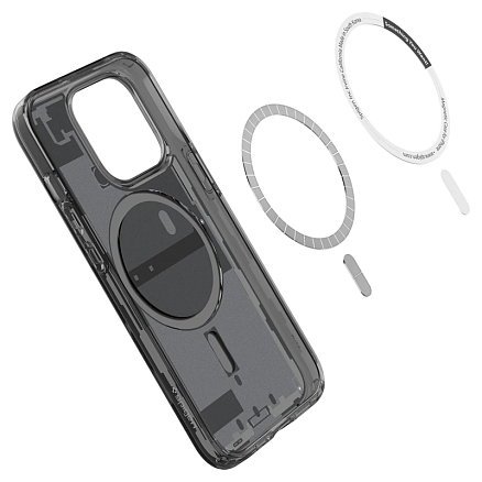 Чехол для iPhone 13 Pro гибридный Spigen Ultra Hybrid Zero One MagSafe серый