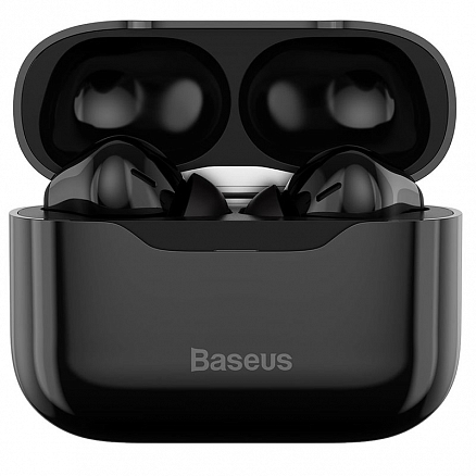 Наушники TWS беспроводные Bluetooth Baseus Simu S1 вакуумные с микрофоном и активным шумоподавлением черные