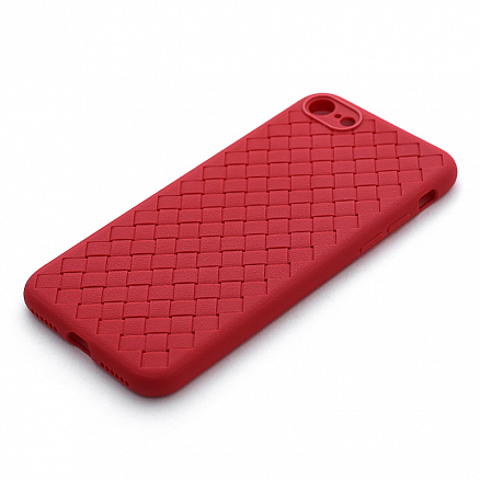Чехол для iPhone 7, 8 гелевый Baseus Weaving красный