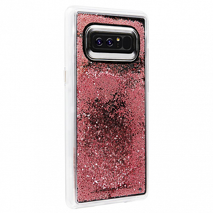 Чехол для Samsung Galaxy Note 8 гибридный с блестками Case-mate (США) Tough Naked Waterfall прозрачно-розовый
