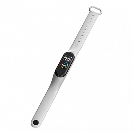 Сменный браслет для Xiaomi Mi Band 3 и Mi Band 4 силиконовый Nova New Style серебристый