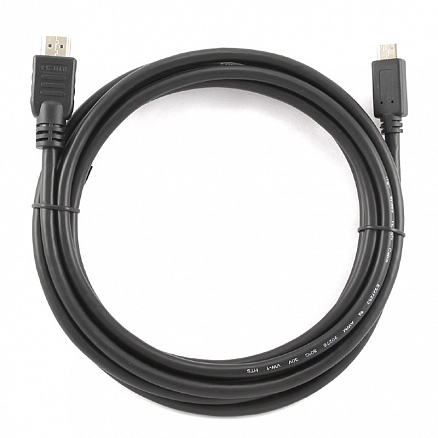 Кабель MiniHDMI - HDMI (папа - папа) длина 1,8 м версия 1.4 Cablexpert черный