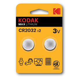 Батарейка CR2032 литиевая Kodak MAX упаковка 2 шт.