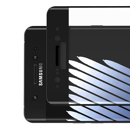 Защитное стекло для Samsung Galaxy Note 7 на весь экран противоударное Joyroom 3D черное