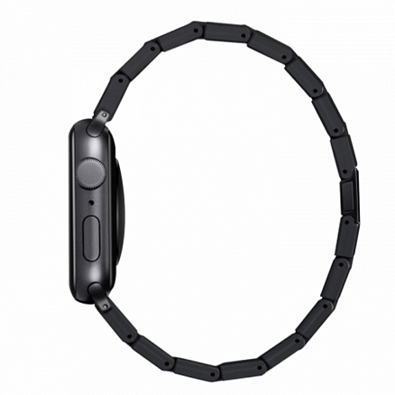 Ремешок-браслет для Apple Watch 42, 44 и 45 мм карбоновый Pitaka Retro черный