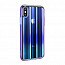 Чехол для iPhone X, XS пластиковый тонкий Baseus Aurora синий 