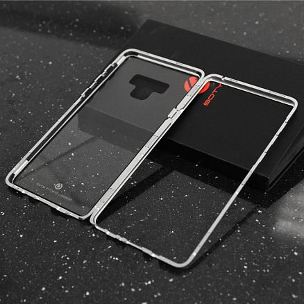 Чехол для Samsung Galaxy Note 9 N960 магнитный Magnetic Shield серебристый