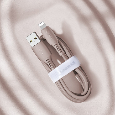 Кабель USB - Lightning для зарядки iPhone 1,2 м 2.4А Baseus Colourful розовый