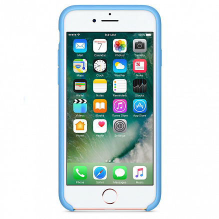Чехол для iPhone 5, 5S, SE силиконовый голубой