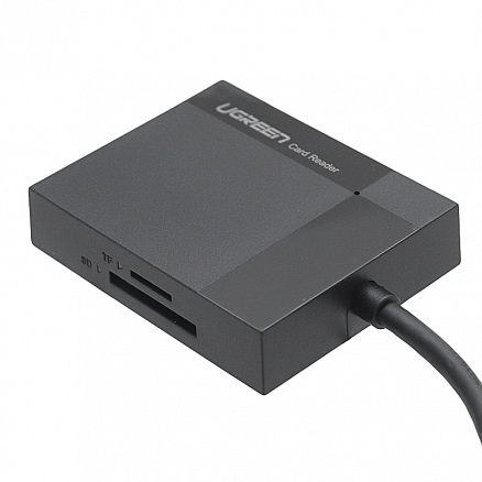 Картридер USB 3.0, Type-C универсальный Ugreen CR125 черный