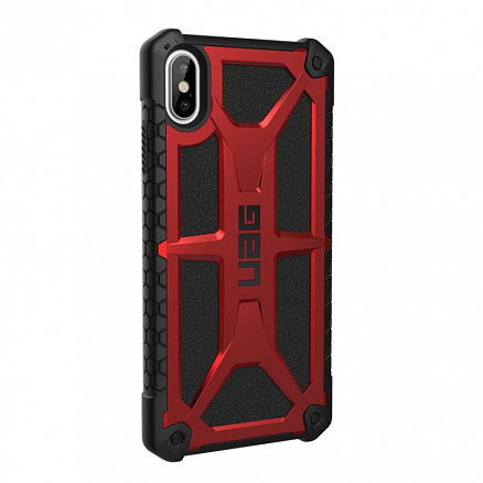 Чехол для iPhone XS Max гибридный для экстремальной защиты Urban Armor Gear UAG Monarch черно-красный